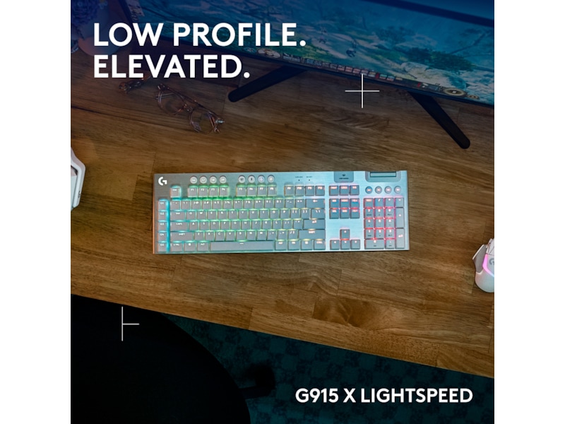 Logitech G915 X Lightspeed Trådløst Gamingtastatur (hvit) Gamingtastatur