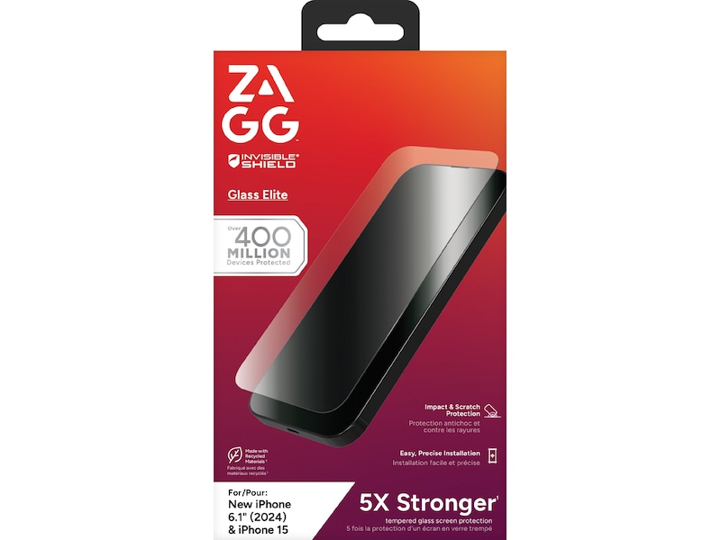 InvisibleShield Glass Elite iPhone 16/15 Skjermbeskytter Skjermbeskytter