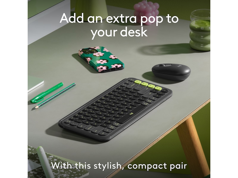 Logitech POP Icon Combo trådløs mus og tastatur (graphite) Mus & tastatur -kombipakker