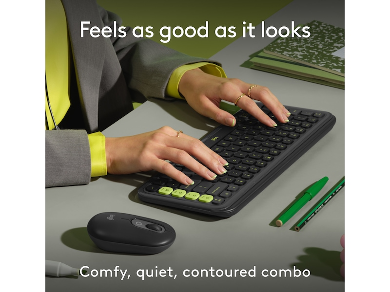 Logitech POP Icon Combo trådløs mus og tastatur (graphite) Mus & tastatur -kombipakker