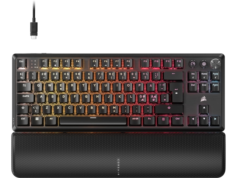 Corsair K70 Core TKL RGB trådløst gamingtastatur (sort) Gamingtastatur