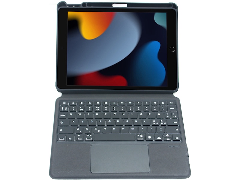 4smarts iPad Air 13" 2-i-1 Tastaturdeksel (grå) Tastatur og stylus