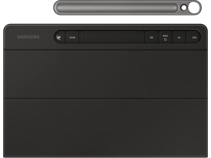 Samsung Galaxy Tab S10 Lite/FE og S9/FE Slim tastaturdeksel (sort) Tastatur og stylus