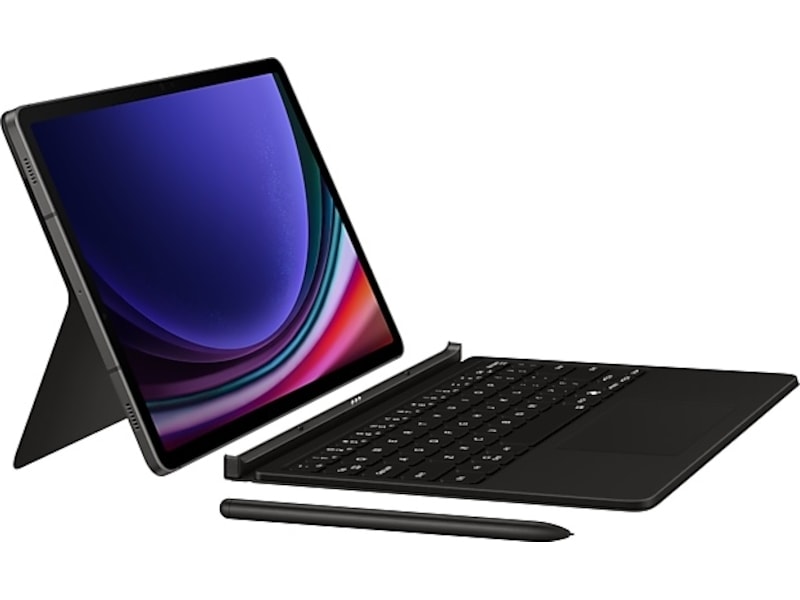 Samsung Galaxy Tab S10 Lite/FE og S9/FE tastaturdeksel (sort) Tastatur og stylus