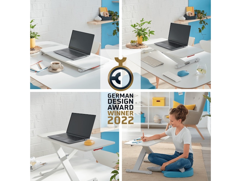Leitz Ergo Cosy Justerbart PC bord m/plate (hvit) Laptopstand