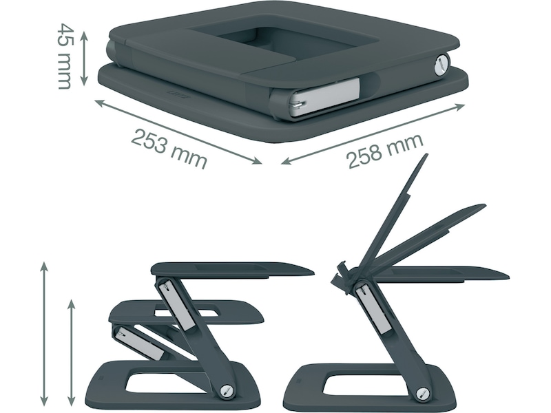 Leitz Ergo Multivinkel Laptopstøtte (grå) Laptopstand