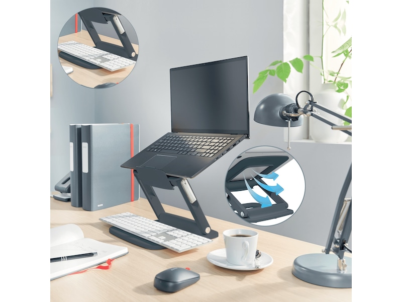 Leitz Ergo Multivinkel Laptopstøtte (grå) Laptopstand