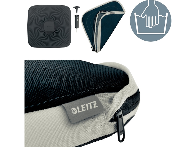 Leitz Active Wobble Sittepute med trekk (mørk grå) Sittepute
