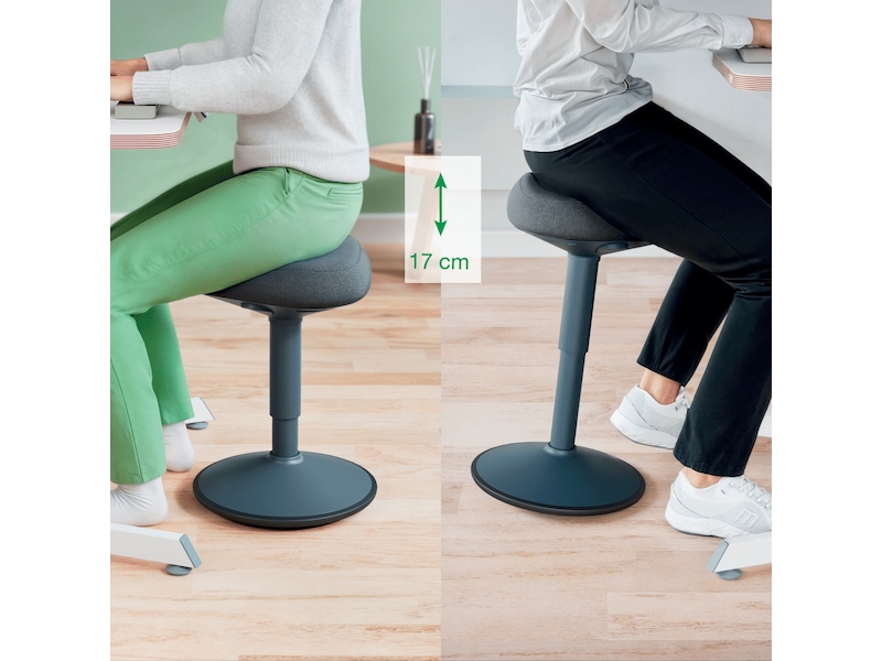 Leitz Ergo Active Balansestol med komfortsete (mørk grå) Kontorstoler