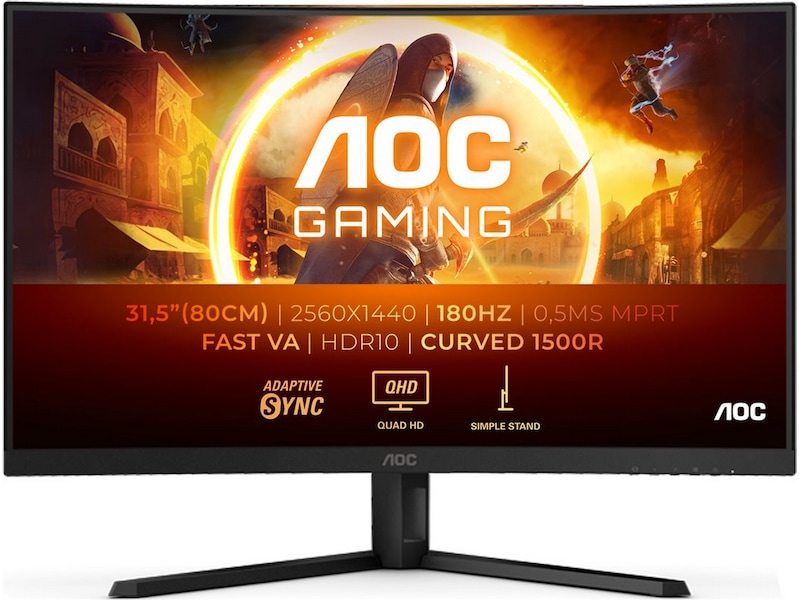 AOC 32" curved gamingskjerm CQ32G4VE Gamingskjermer