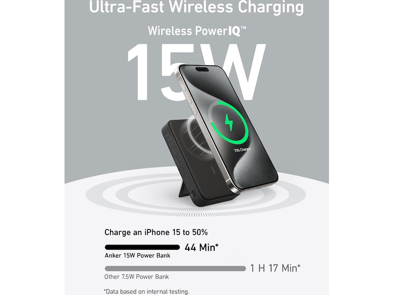 Anker MagGo Powerbank 10000mAh (sort) Powerbank