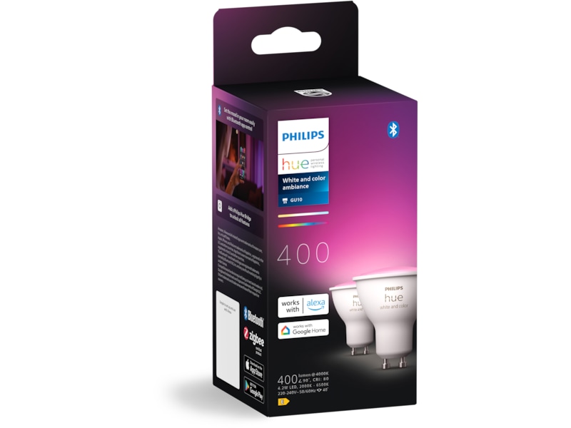Philips Hue White & Color Ambiance GU10 2PK Lyspærer & LED-pærer
