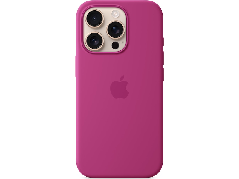 Apple iPhone 16 Pro Silikondeksel (fuksia) Mobildeksel