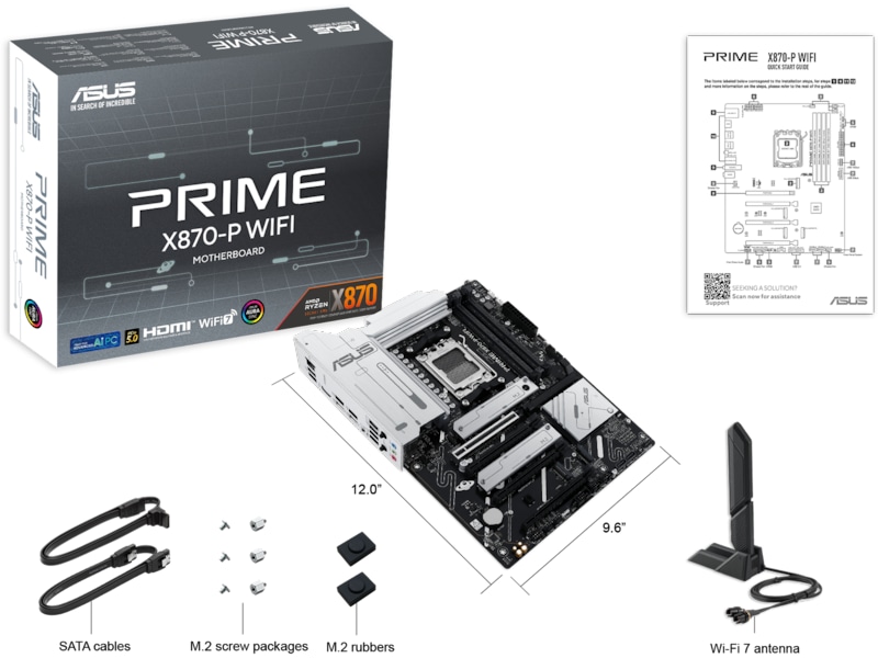 ASUS PRIME X870-P WIFI Hovedkort AMD Socket