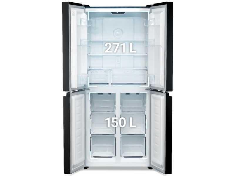 Avant MDR79DI1 Side-by-side kjøle- og fryseskap (sort) Side-by-side kjøleskap