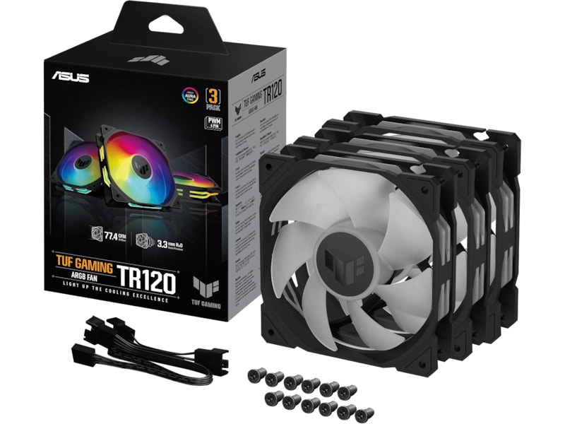 Asus TUF Gaming TR120 ARGB Vifte 3pk (sort) Vifter