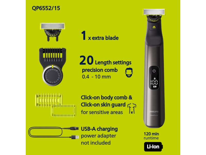 Philips OneBlade Pro QP6552/15 Face & Body Barbermaskiner