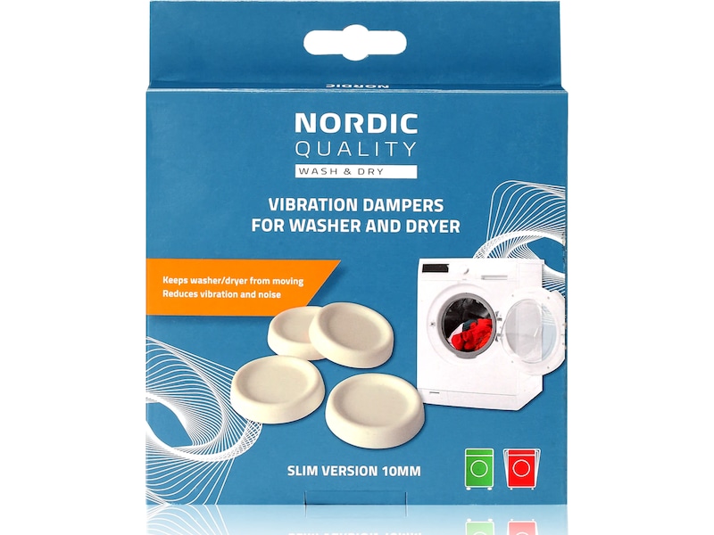 Nordic Quality Vibrasjonsdemper 4 stk. Tilbehør til vaskemaskin og tørketrommel