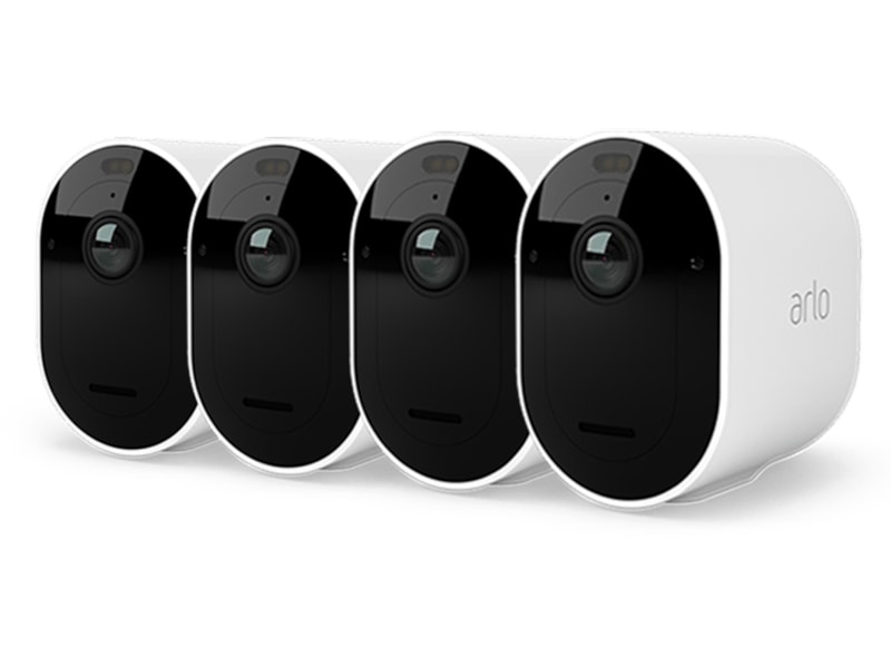 Arlo Pro 5 2K sikkerhetskamera 4-pakk (hvit) Overvåkningskameraer