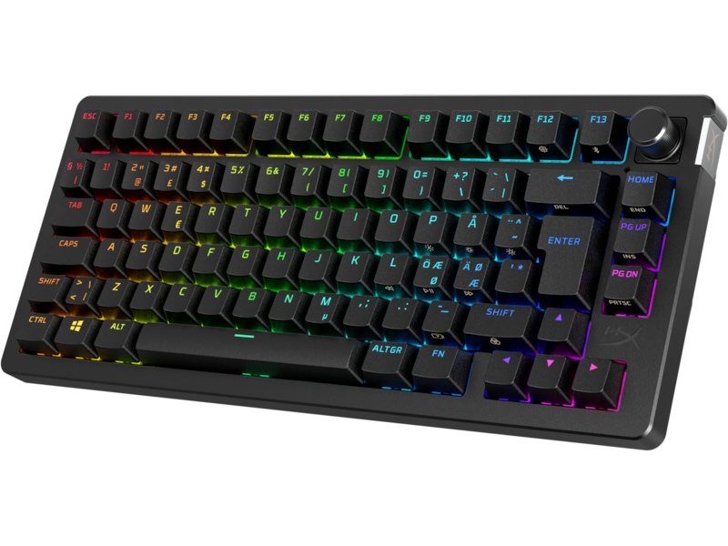 HyperX Alloy Rise 75 trådløst gamingtastatur (sort) Gamingtastatur