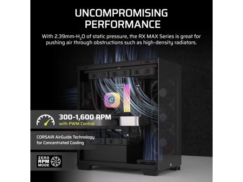 Corsair iCUE LINK RX140 MAX Vifte (sort) Vifter