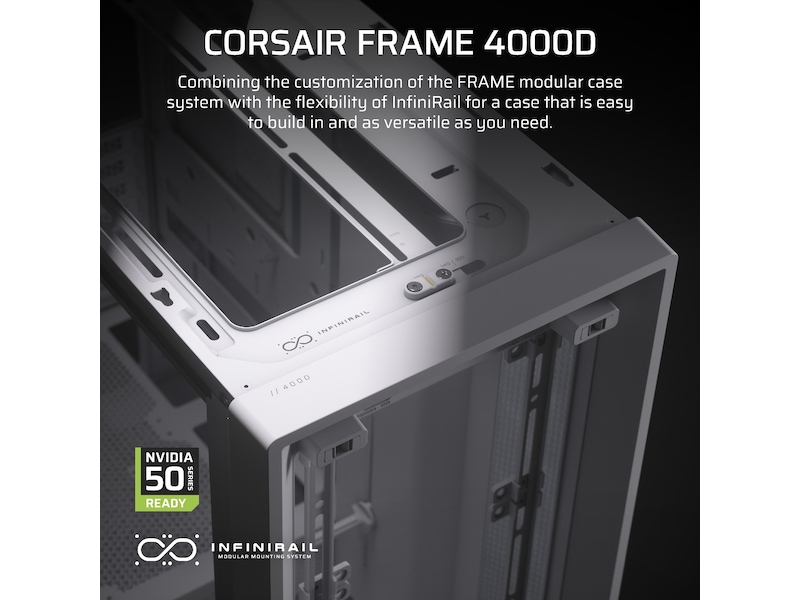 Corsair FRAME 4000D Mid-Tower (hvit) Midi tower