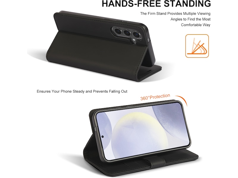 iiglo Galaxy S25+ Lommebokdeksel (sort) Mobildeksel