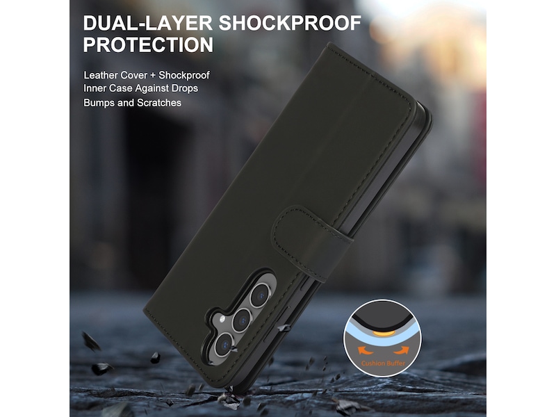 iiglo Galaxy S25+ Lommebokdeksel (sort) Mobildeksel