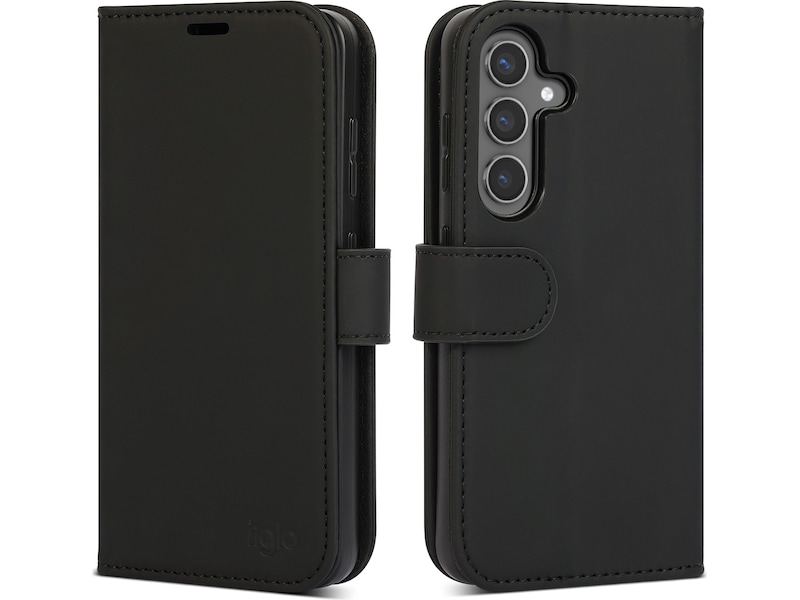 iiglo Galaxy S25 Lommebokdeksel (sort) Mobildeksel