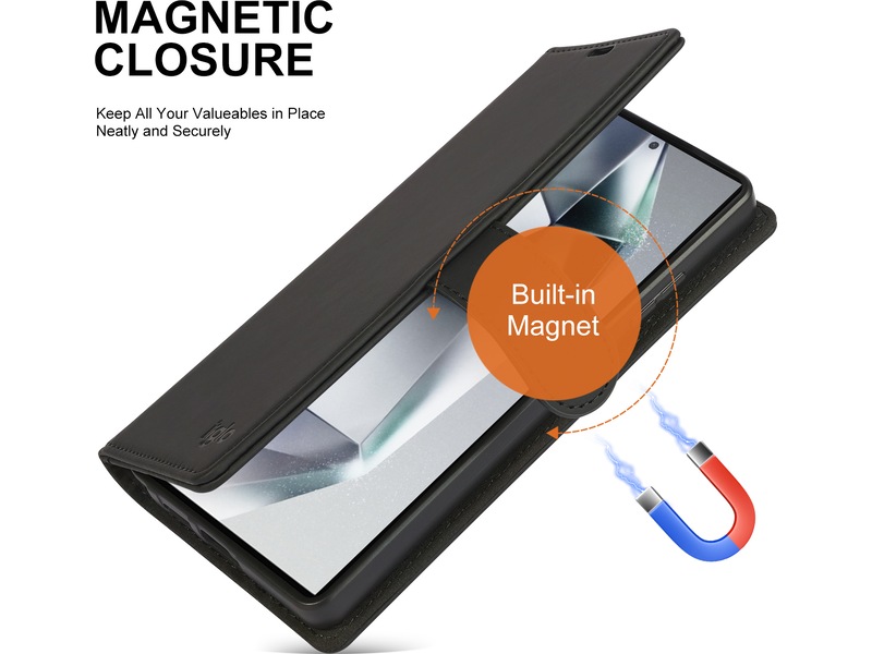 iiglo Galaxy S25 Ultra Lommebokdeksel (sort) Mobildeksel