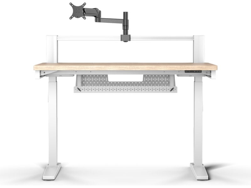 Corsair Platform:4 Elevate skrivebord (hvit/lys tre) Gamingdesk