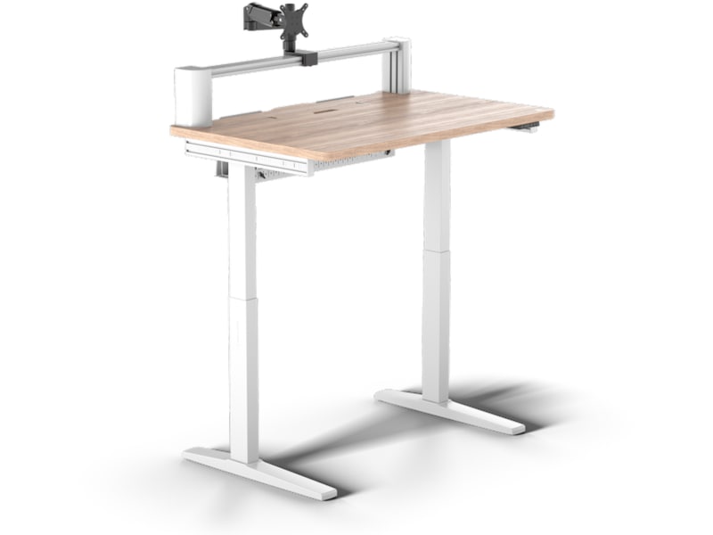 Corsair Platform:4 Elevate skrivebord (hvit/lys tre) Gamingdesk