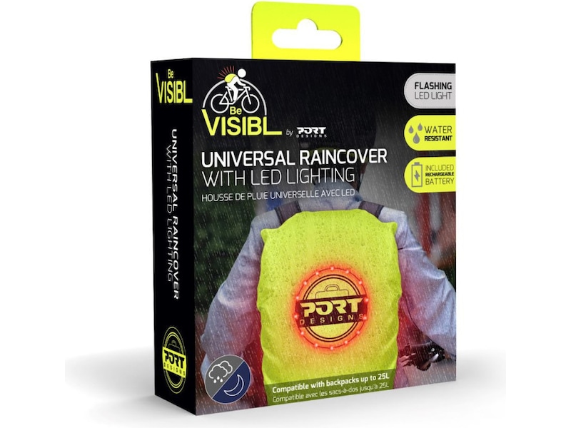 Port Design Be Visibl Universal LED Raincover 14/15 Ryggsekk, veske & mappe