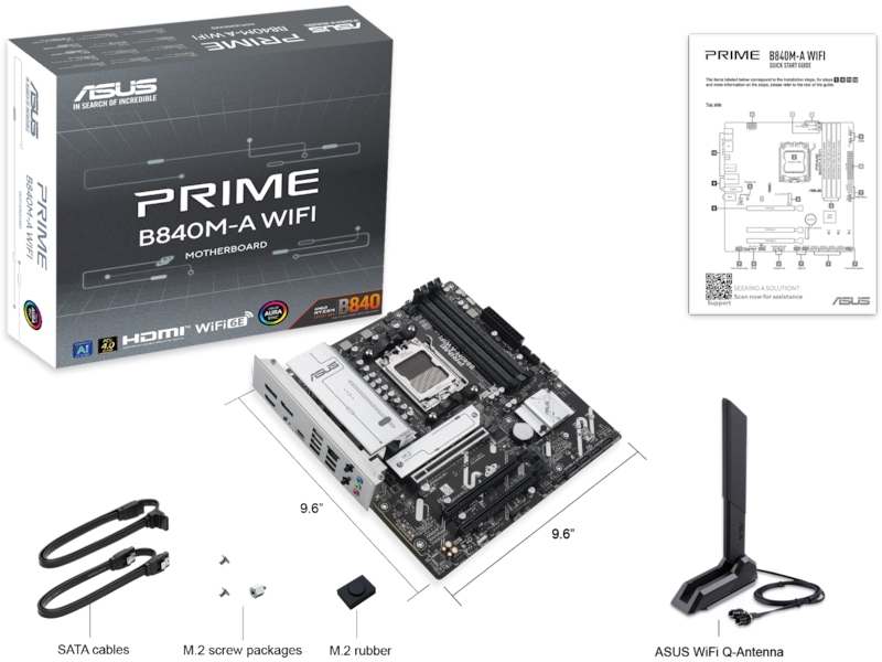 ASUS PRIME B840M-A WIFI Hovedkort AMD Socket