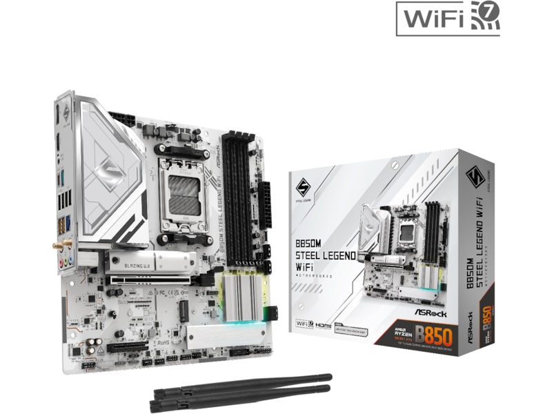 ASRock B850M Steel Legend WiFi Hovedkort AMD Socket