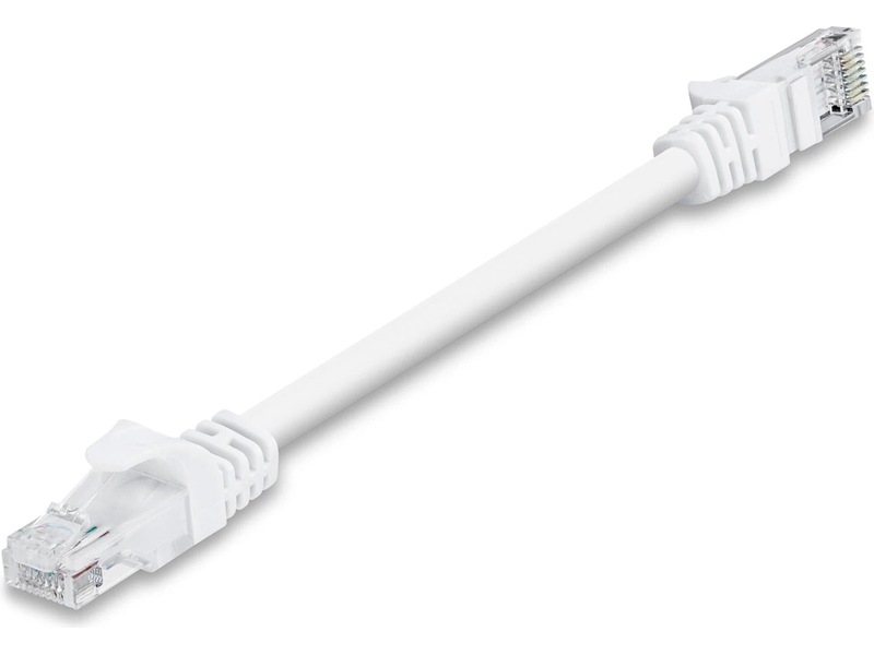 Nettverkskabel CAT6 15cm (hvit) Nettverkskabler