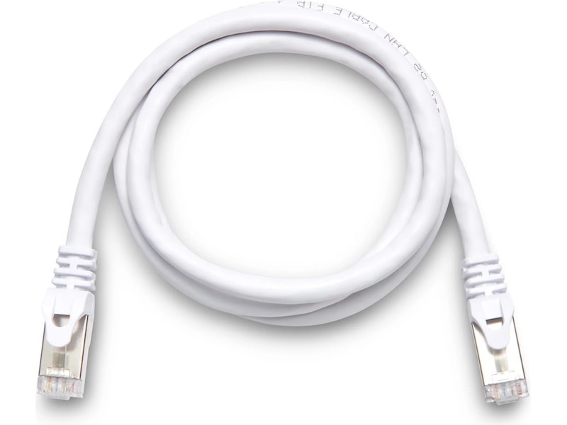 Nettverkskabel CAT6e 0,5m (hvit) Nettverkskabler