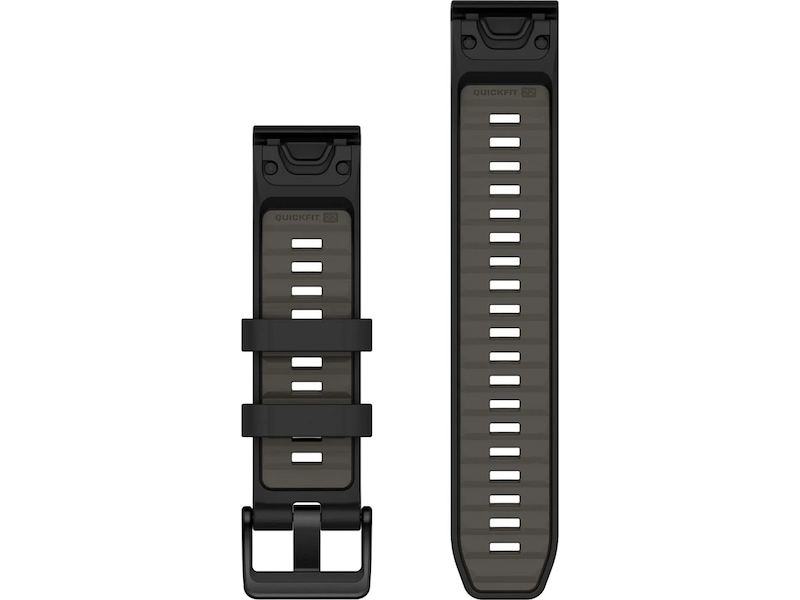 Garmin QuickFit Silikonreim 22mm (sort/grå) Reim