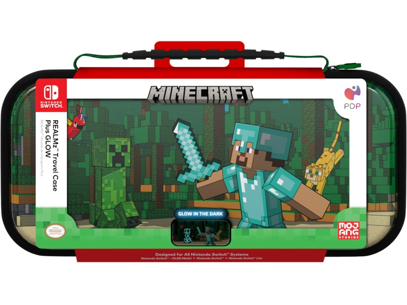 PDP NSW Travel Case Plus GLOW (minecraft forest battle) Tilbehør til spillkonsoller