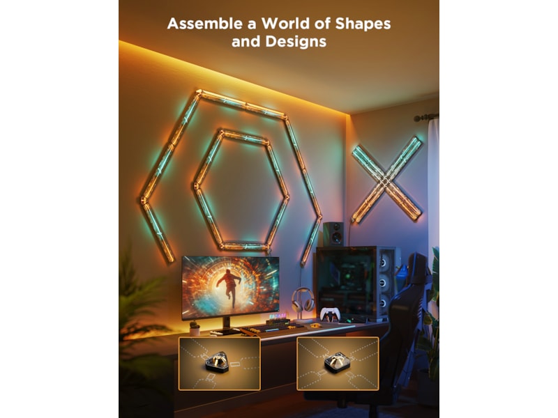 Govee Gaming Wall Light (4+1) Led strips & underholdning