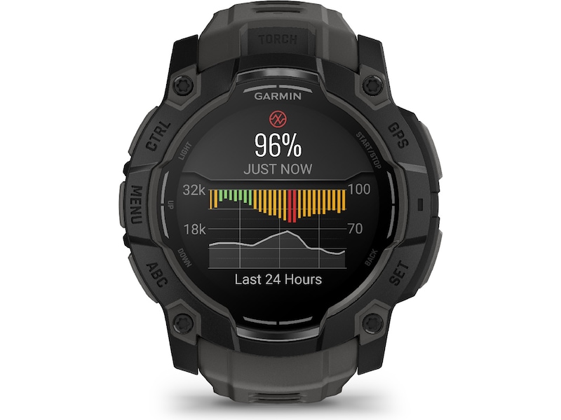 Garmin Instinct 3 AMOLED 50mm (sort/koksgrå) Smartklokker