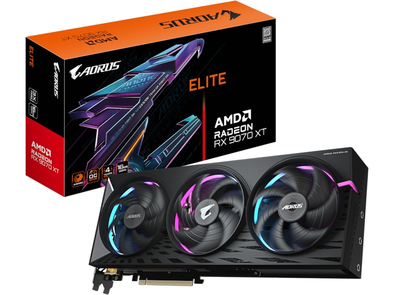 Gigabyte AMD Radeon Aorus RX 9070 XT Elite Skjermkort