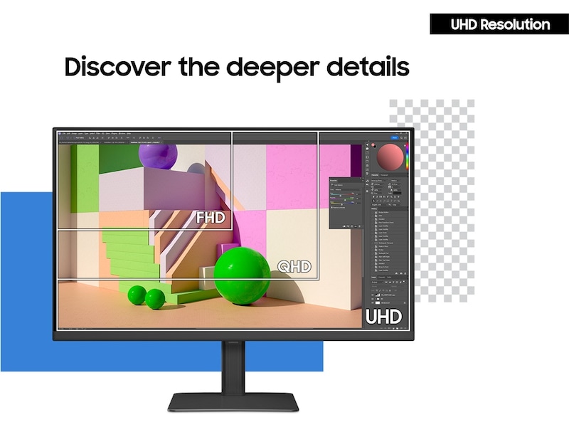 Samsung 32" ViewFinity S8 4K skjerm S32D800 Skjermer