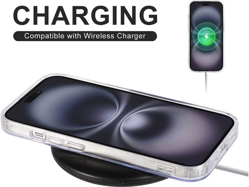 iiglo iPhone 16 Plus Magnetic Clear Case (gjennomsiktig) Mobildeksel