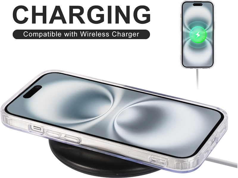 iiglo iPhone 16 Magnetic Clear Case (gjennomsiktig) Mobildeksel