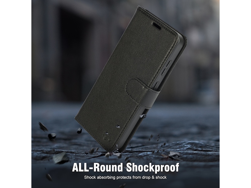 iiglo Galaxy S25+ 2-i-1 Lommebokdeksel (sort) Mobildeksel