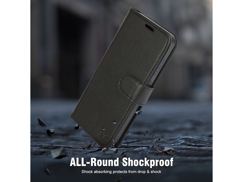 iiglo Galaxy S25 2-i-1 Lommebokdeksel (sort) Mobildeksel