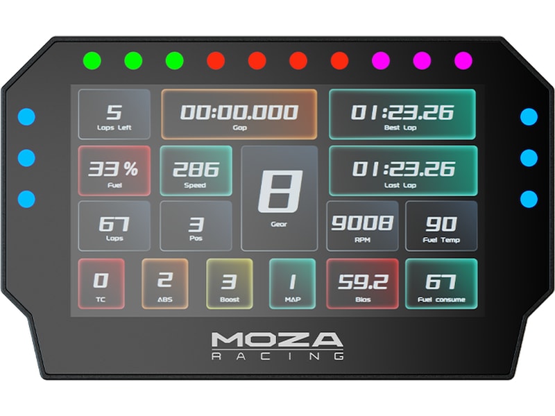 MOZA CM2 Racing Dash Ratt og pedaler