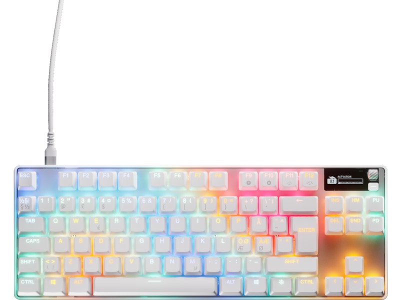 SteelSeries Apex Pro TKL Gen 3 gamingtastatur (hvit) Gamingtastatur