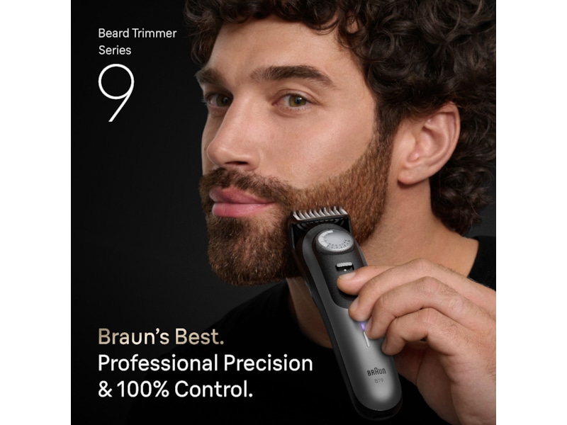 Braun Series 9 Skjeggtrimmer (krom) Barbermaskiner